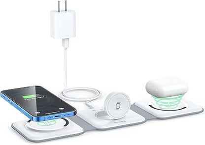 Magnetic Travel Wireless Charging Station Multiple Devices