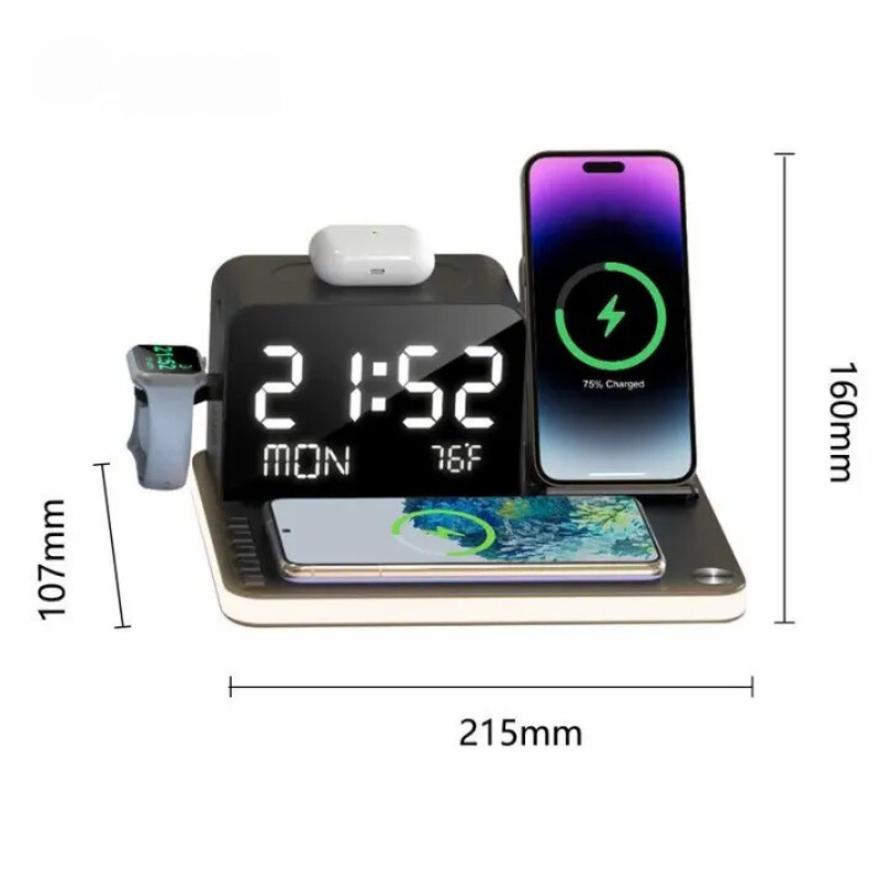 Wireless Charger 7 in 1 iPhone Charging Station Multiple Devices for iPhone 15/14/13/12/11 Series & AirPods & iWatch